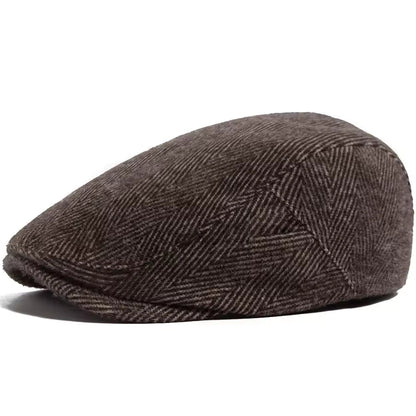 Winter Herringbone Wool Cap