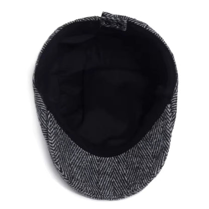 Winter Herringbone Wool Cap